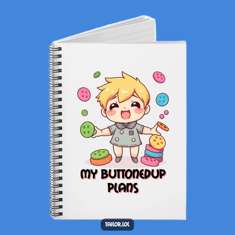Funny Button Juggling Character Notebook - Agile Gift for Organizers