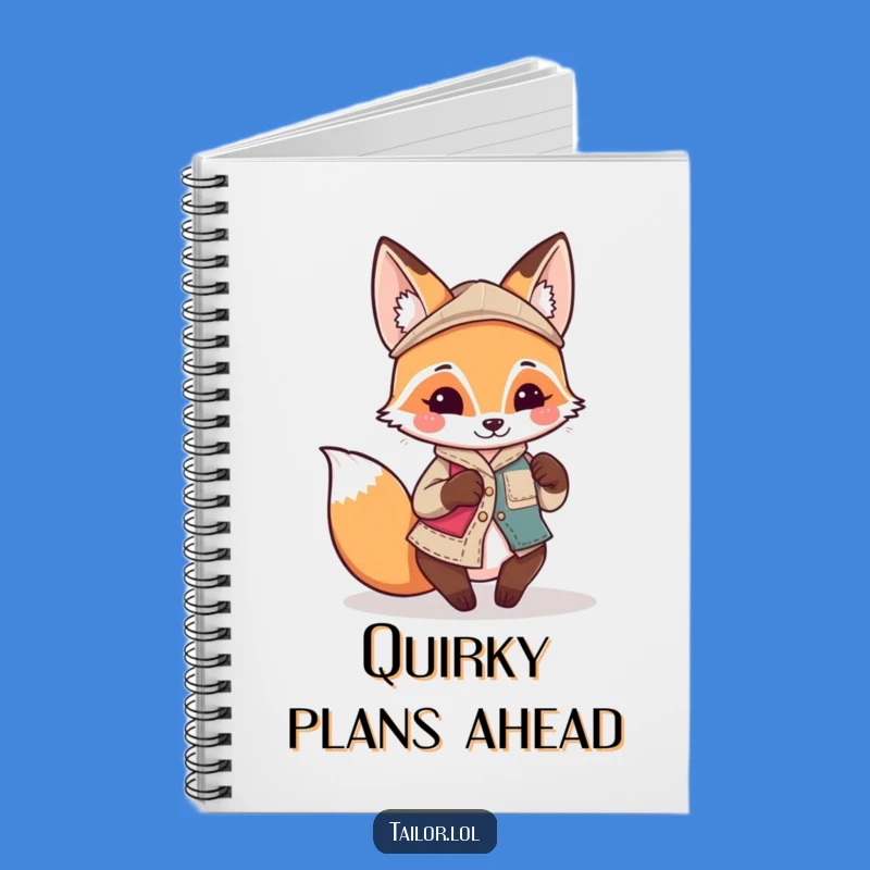Funny Kawaii Fox Tailor Notebook: Playful Patch Sewing, Journaling Gift