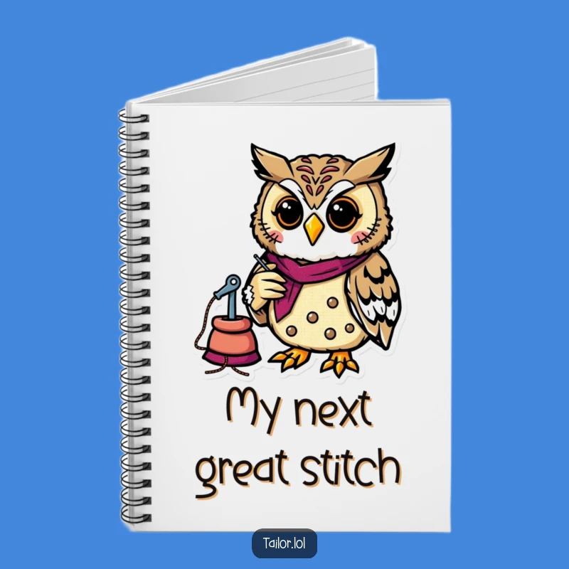 Funny Owl Tailor Notebook - Plan Projects, Perfect Humorous Journal