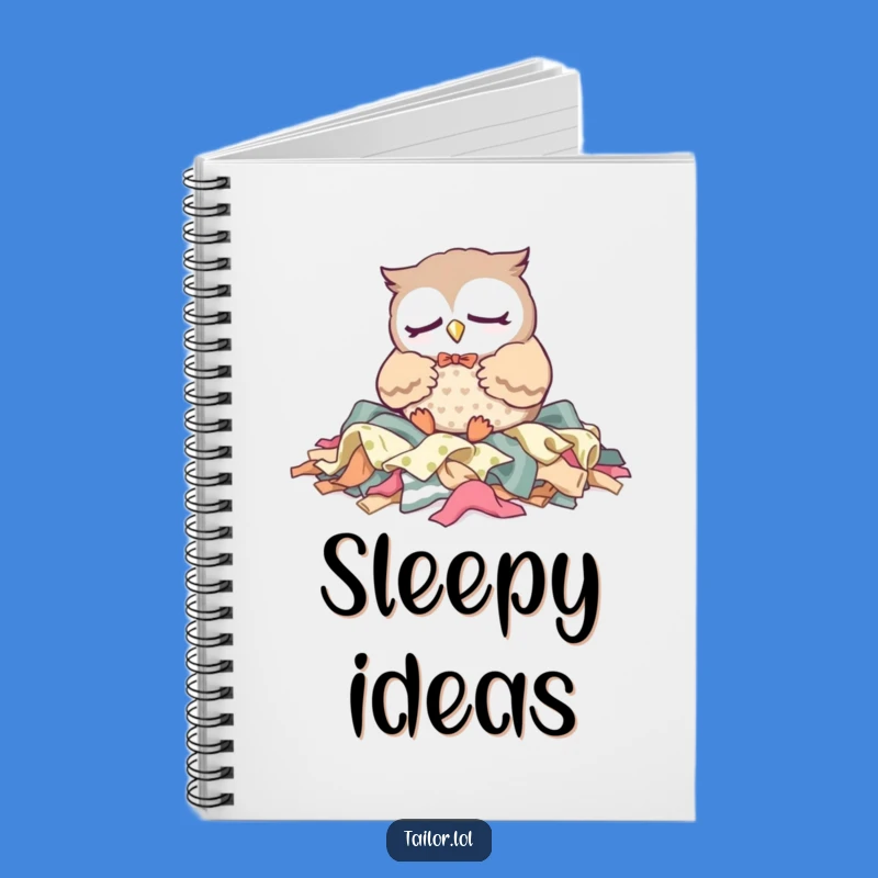 Funny Owl Tailor Notebook: Sleepy Fabric Napper - Jot Down Ideas