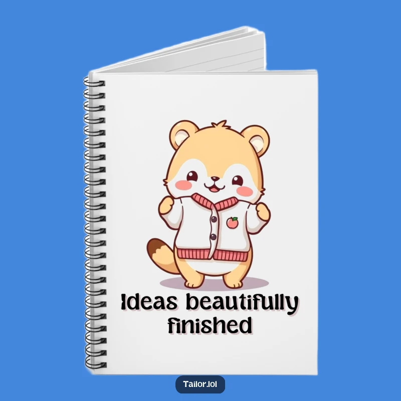 Funny Proud Crafter Notebook: Animal Shows Off Tiny Garment, Ideal Funny Gift