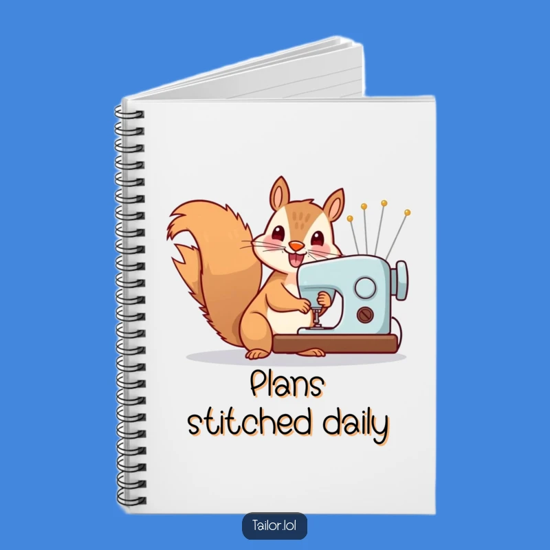 Funny Squirrel Sewing Notebook: Energetic Crafter Squirrel Journal, Perfect Gift