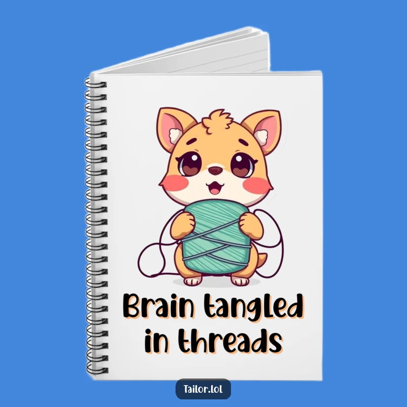 Funny Tangled Animal Notebook - Jot Down Ideas from Thread Chaos