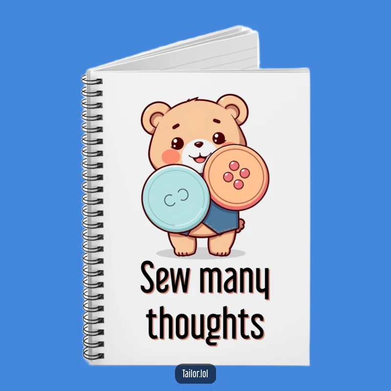 Kawaii Tailor Bear Notebook: Funny Journal for Sewing Plans