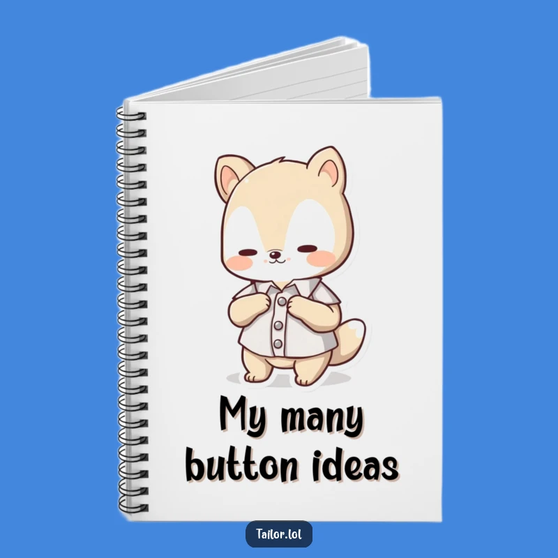 Funny Notebook: Cute Animal Button Adjuster Jotting Ideas, Perfect Funny Gift Journal!
