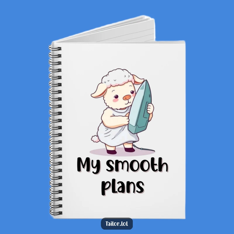 Funny Silly Sheep Ironing Shirt Notebook, Plan Your Day with Humorous Precision