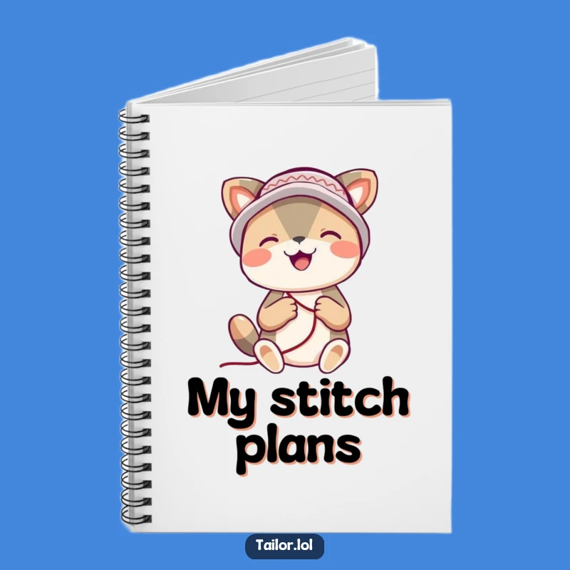 Funny Stitching Notebook: Journal Your Projects with a Happy, Thimble-Hatted Friend