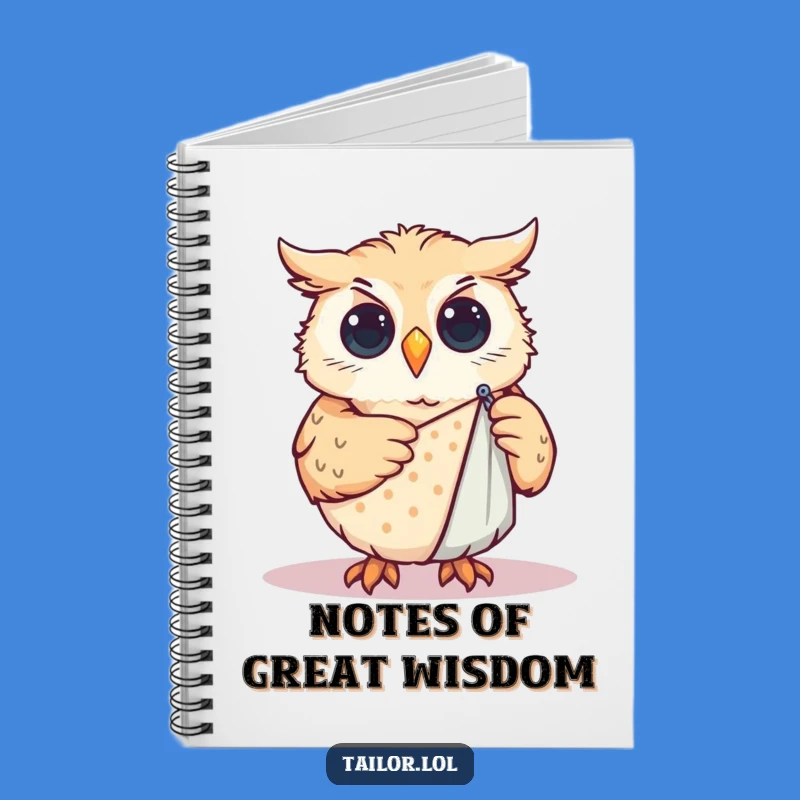 Funny Owl Sewing Notebook: Wise Crafter Owl Journal, Perfect Gift