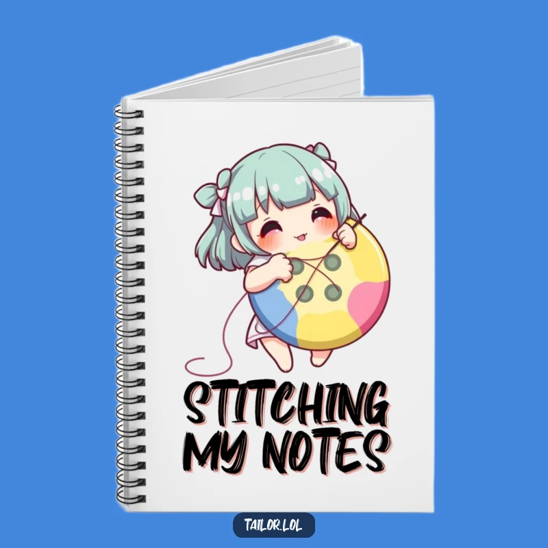 Funny Stitching Character Notebook - Jot Down Craft Ideas Gift
