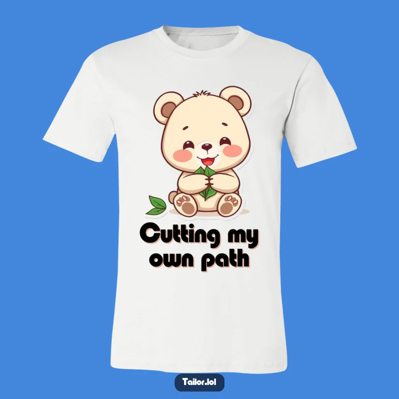 Funny Bear Leaf Pattern T-Shirt - Hilarious Nature Craft Tee
