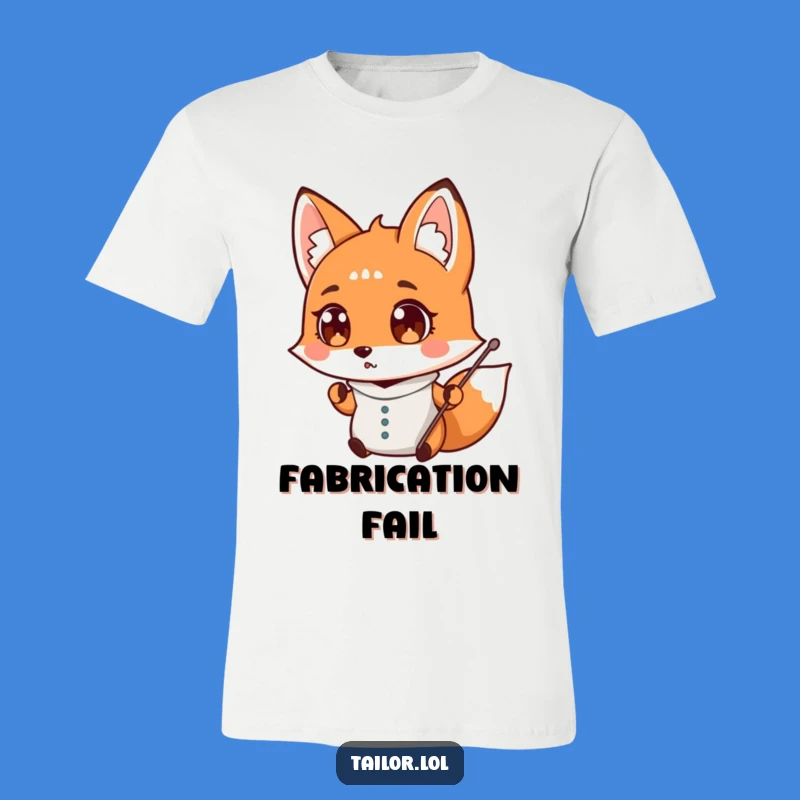 Funny Fox Tailor T-Shirt - Hilarious Sewing Mishap Tee for Crafters