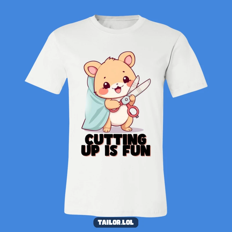 Funny Animal Cutter T-Shirt: Hilarious Sewing Gift for Crafters!