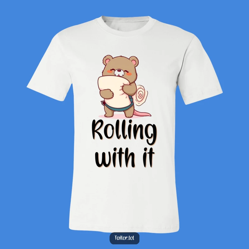 Funny Bear Tailor T-Shirt - Hilarious Fabric Struggle Tee for Crafters