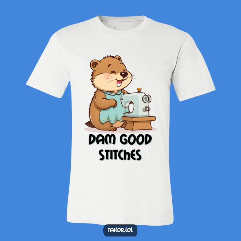 Funny Beaver Tailor T-Shirt - Enthusiastic DIY Graphic Tee, Great Gift
