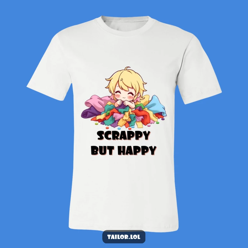 Funny Fabric Scrap T-Shirt: Sorting Fun Design, Perfect Gift for Sewers