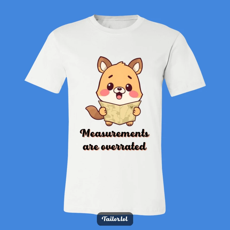 Funny Surprised Animal Measuring Tape T-Shirt Hilarious Gift Tee