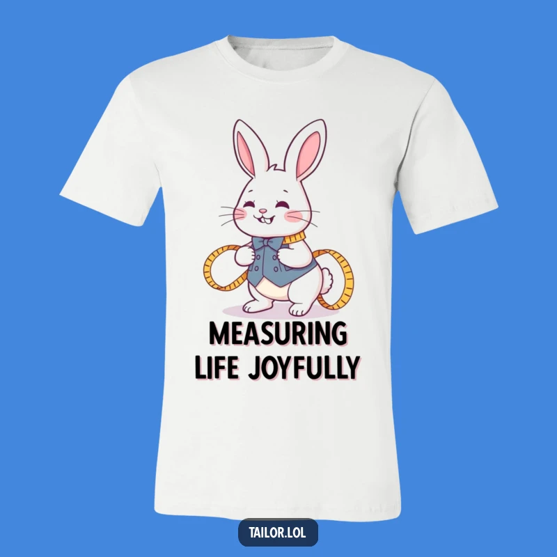 Funny Rabbit Tailor T-Shirt - Hoppy Sewing Graphic Tee, Great Gift