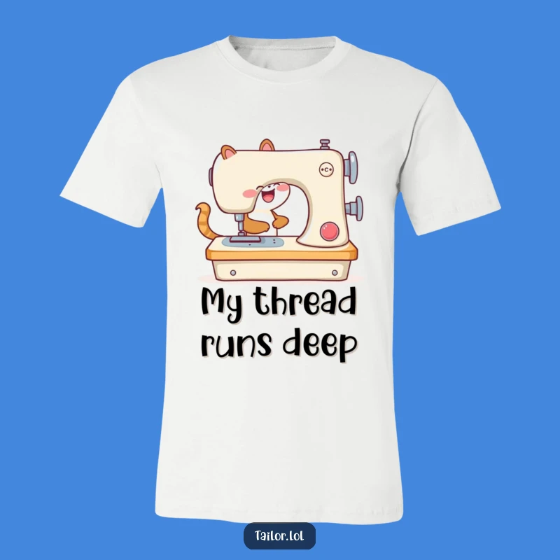 Funny Animal Sewing Machine T-Shirt: Hilarious Crafter Apparel Gift