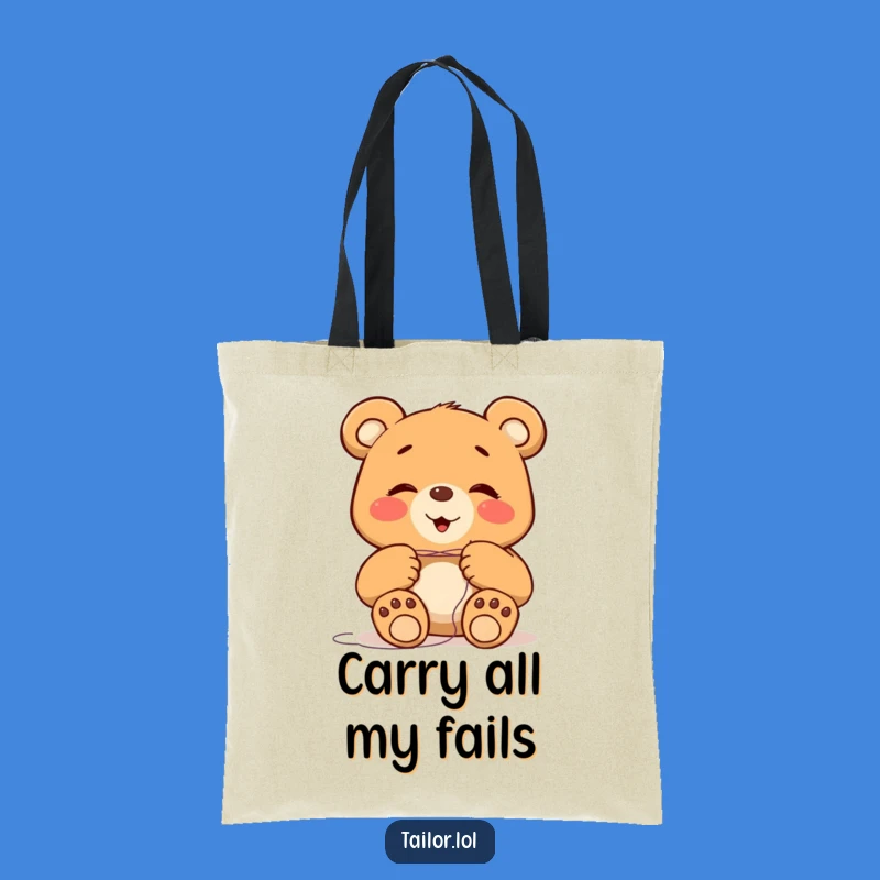 Funny Giggling Bear Tote Bag: Carry Your Essentials with Hilarious Charm