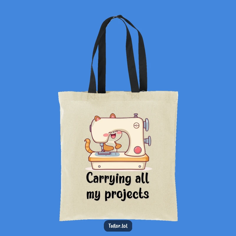 Funny Animal Sewing Machine Tote Bag: Hilarious Crafter's Essential Carryall
