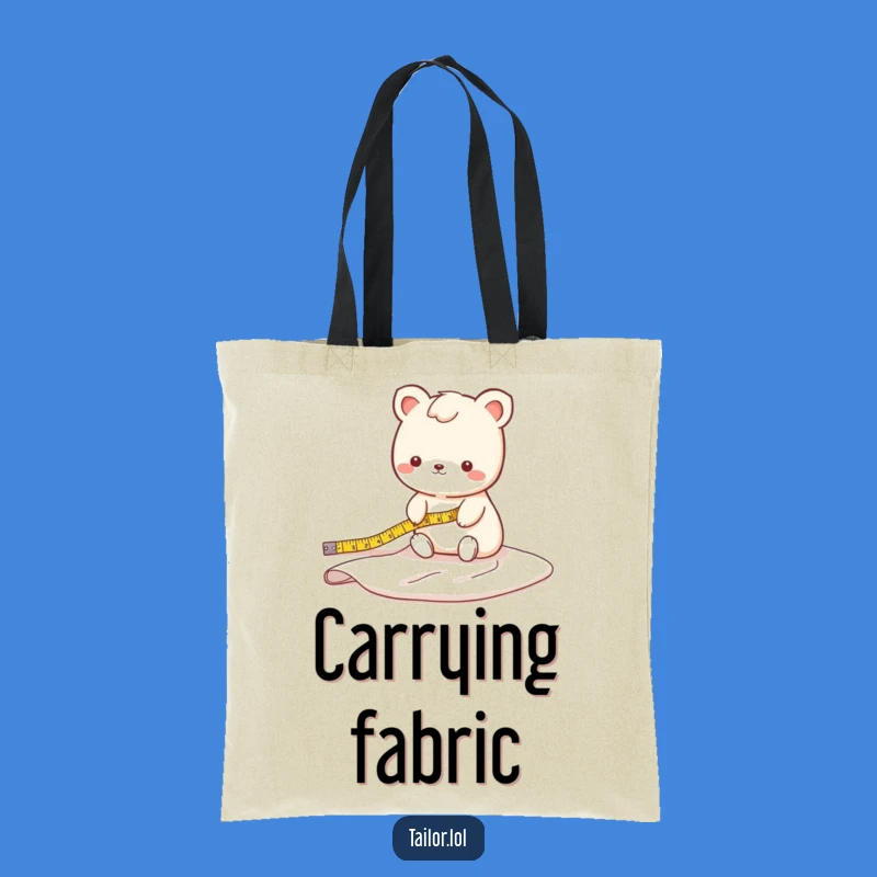 Funny Fabric Measuring Animal Tote Bag: Cute Crafter's Companion, Practical Gift for Sewists