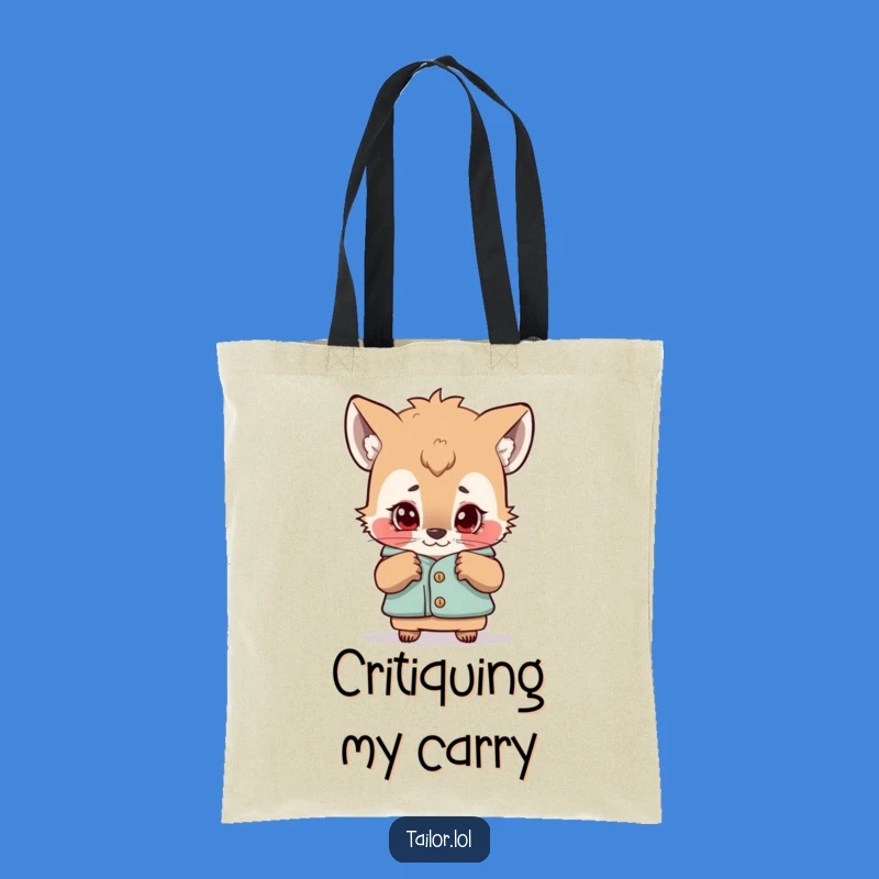 Funny Critical Animal Tote Bag: Curious Shopper, Perfect Style Carryall