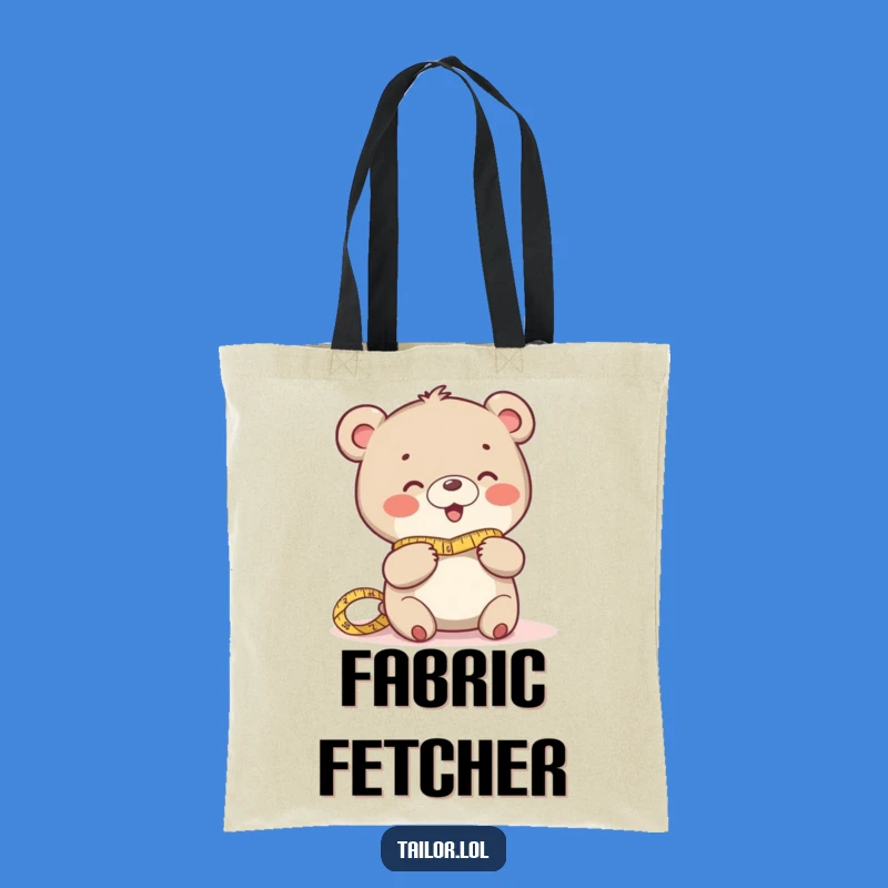Funny Playful Bear Tote Bag: Hilarious Giggle-Worthy Bag for Crafters