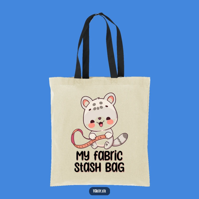 Funny Animal Measurer Tote Bag: Cute Fabric Taping Carryall, Perfect Funny Gift