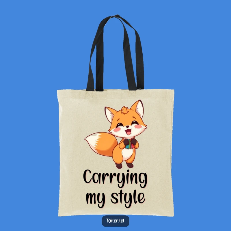 Funny Fox Tail Swatch Tote Bag - Stylish & Hilarious Sewing Accessory