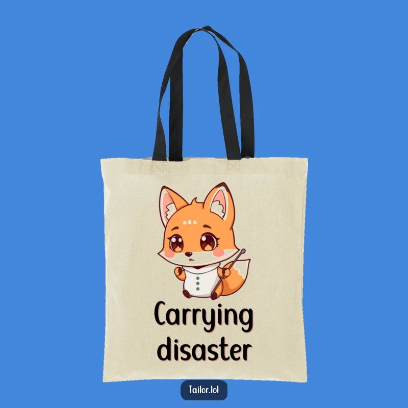 Funny Fox Tailor Tote Bag - Hilarious Sewing Accessory for Crafters