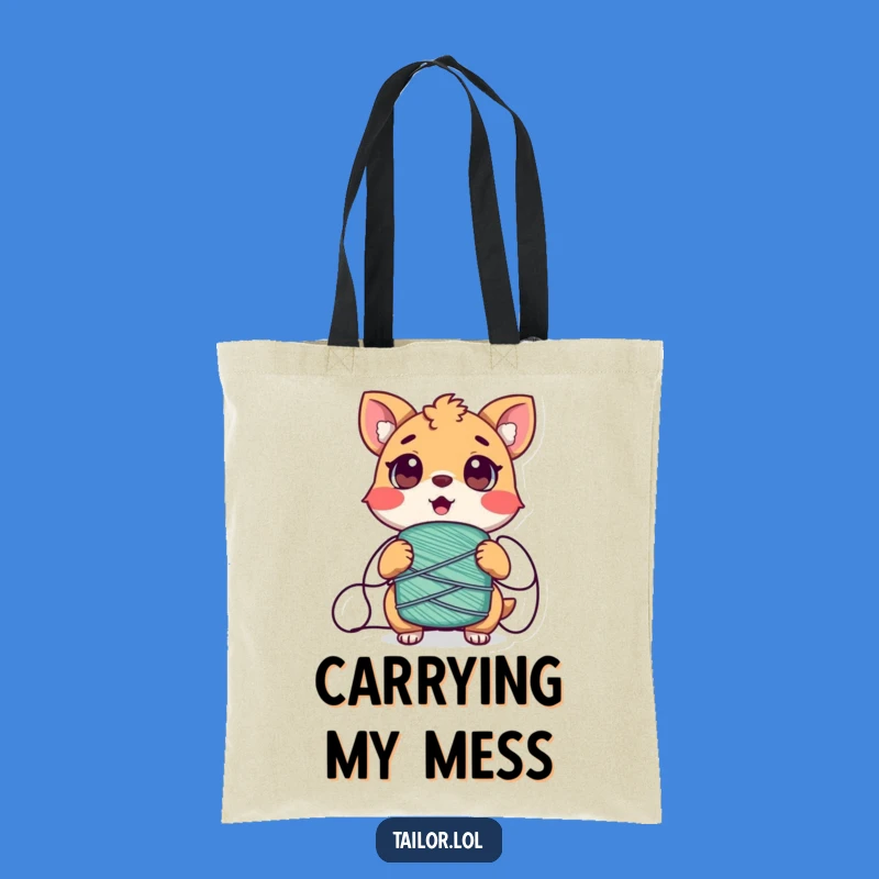 Funny Tangled Animal Tote Bag - Carry Your Mishaps with Charm