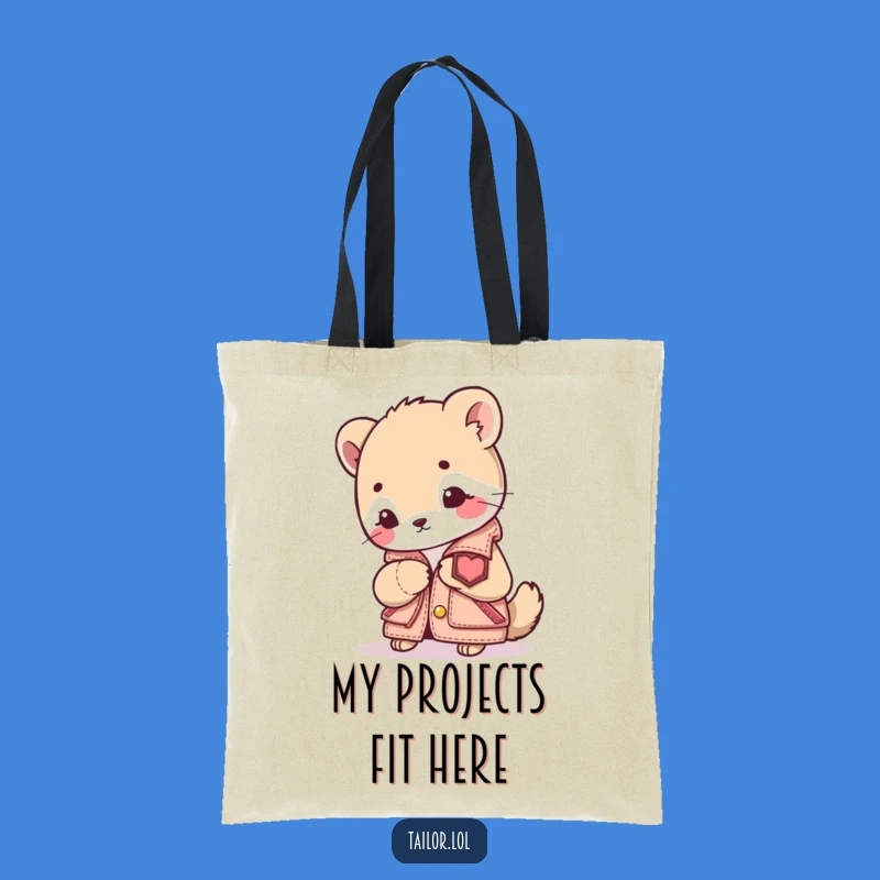 Funny Sewing Animal Tote Bag: Critter Crafts Tiny Jacket, Perfect Carry-All Funny Gift