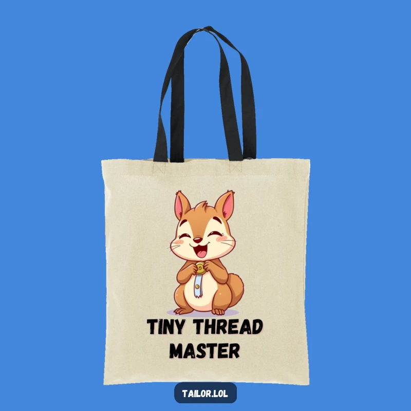 Funny Excited Squirrel Sewing Tote Bag: Charming and Hilarious Carry-All
